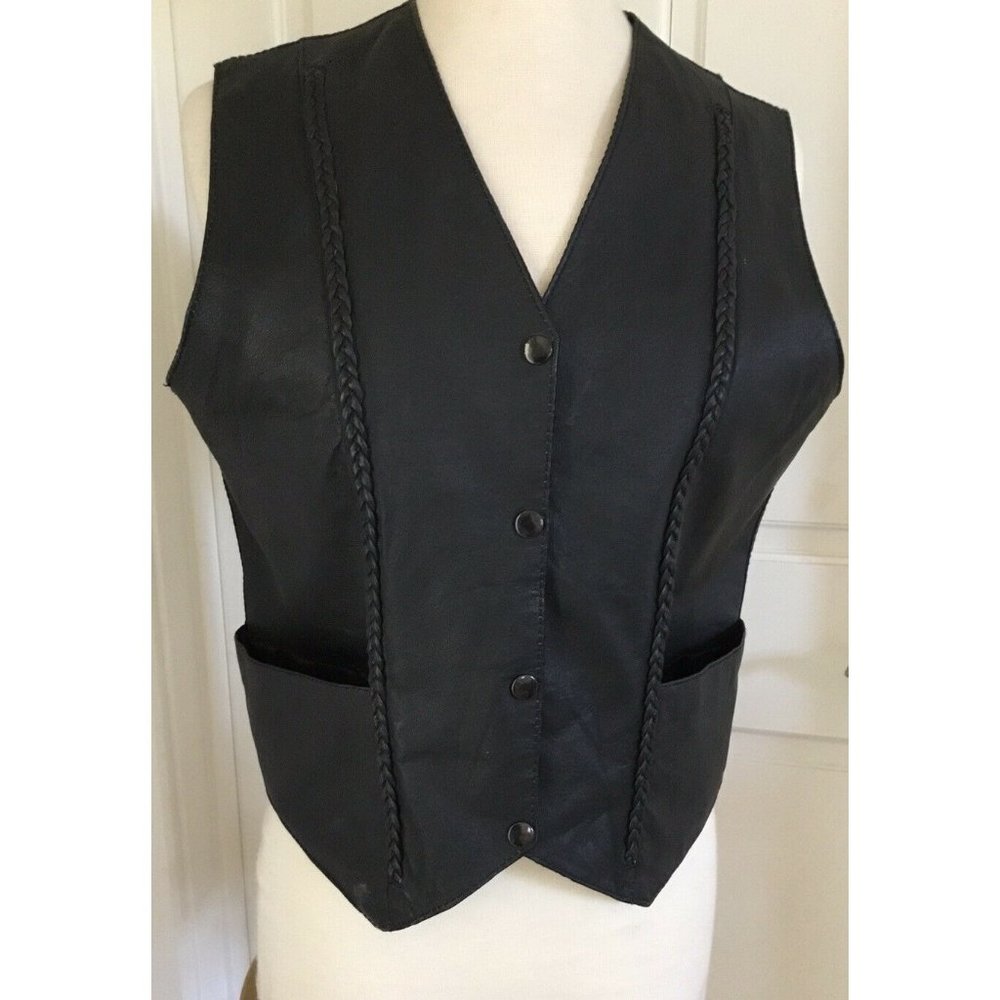 USA Extreme Biker Women’s Leather Motorcycle Vest